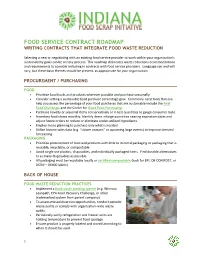 Food Service Contract Roadmap Writing Contracts That Integrate Food Waste Reduction