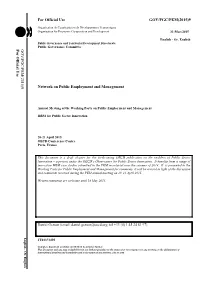 For Official Use GOV/PGC/PEM(2015)9