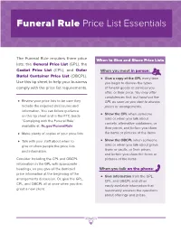 Funeral Rule Price List Essentials