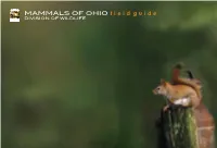 MAMMALS of OHIO F I E L D G U I D E DIVISION of WILDLIFE Below Are Some Helpful Symbols for Quick Comparisons and Identfication