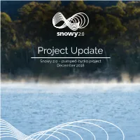 Project Update Snowy 2.0 – Pumped-Hydro Project December 2018 CONTENTS