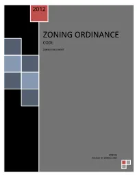 Zoning Ordinance Code