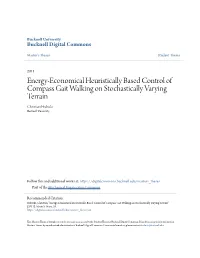 Energy-Economical Heuristically Based Control of Compass Gait Walking on Stochastically Varying Terrain Christian Hubicki Bucknell University