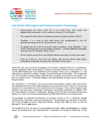 Fact Sheet: Information and Communication Technology