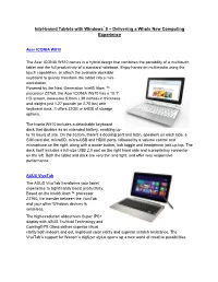Intel-Based Tablets with Windows 8 – Delivering a Whole New Computing