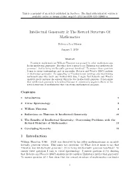 Intellectual Generosity & the Reward Structure of Mathematics