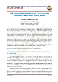 Links Among Drainage Density, Frequency and Flooding in Nanoi River Basin, Assam