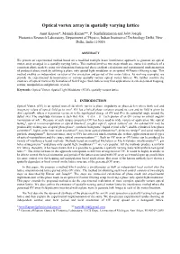 Optical Vortex Array in Spatially Varying Lattice