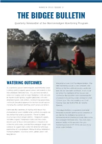 THE BIDGEE BULLETIN Quarterly Newsletter of the Murrumbidgee Monitoring Program