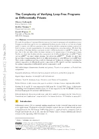 The Complexity of Verifying Loop-Free Programs As