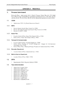 1. Persons Interviewed