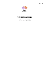 Anti-Doping Rules