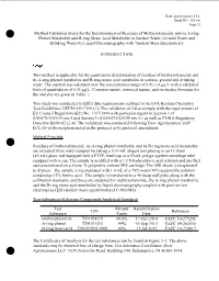 Environmental Chemistry Method Methoxyfenozide & Degradates In
