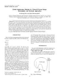 Global Optimization Methods for Chemical Process Design: Deterministic and Stochastic Approaches