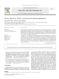 History, Objectivity, and the Construction of Molecular Phylogenies