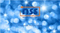 NSS Corporate Presentation