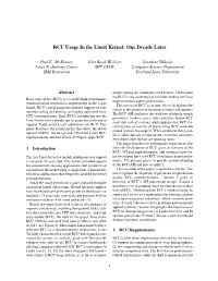 RCU Usage in the Linux Kernel: One Decade Later