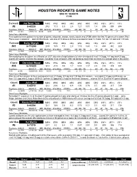 Rockets Game Notes End of Season 17-55