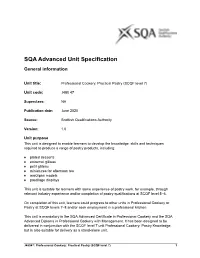 SQA Advanced Unit Specification