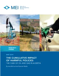 The Cumulative Impact of Harmful Policies – the Case of Oil and Gas in Alberta