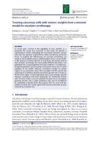 Treating Cancerous Cells with Viruses: Insights from a Minimal Model for Oncolytic Virotherapy
