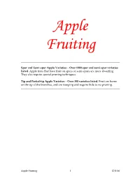 Apple Fruiting