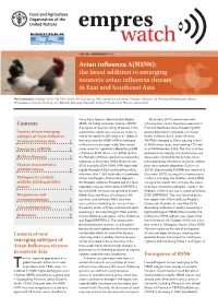 Avian Influenza A(H5N6): the Latest Addition to Emerging Zoonotic Avian Influenza Threatsats in East and Southeast Asia
