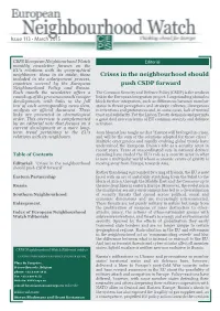 Crises in the Neighbourhood Should Push CSDP Forward