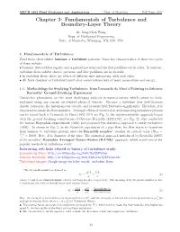 Fundamentals of Turbulence and Boundary-Layer Theory
