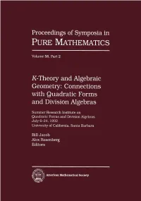 K-Theory and Algebraic Geometry