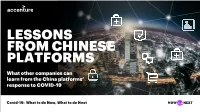 Lessons from Chinese Platforms