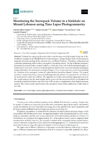 Monitoring the Snowpack Volume in a Sinkhole on Mount Lebanon Using Time Lapse Photogrammetry