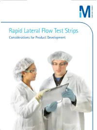 Rapid Lateral Flow Test Strips Considerations for Product Development