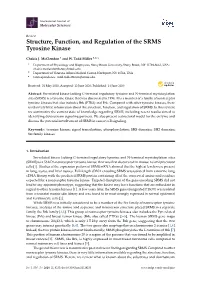 Structure, Function, and Regulation of the SRMS Tyrosine Kinase