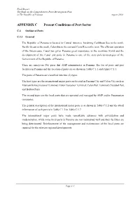 APPENDIX C Present Conditions of Port Sector