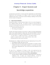 Chapter 6 - Expert Systems and Knowledge Acquisition