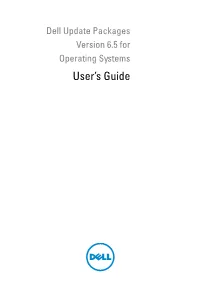 Dell Update Packages Version 6.5 User's Guide