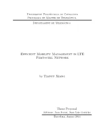 Efficient Mobility Management in LTE Femtocell Network