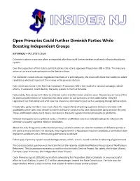 Open Primaries Could Further Diminish Parties While Boosting Independent Groups