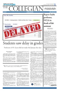 Students Saw Delay in Grades Into the Basis for Felony Charges Filed Last Month Against University Of