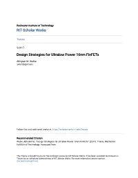 Design Strategies for Ultralow Power 10Nm Finfets