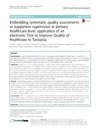Embedding Systematic Quality Assessments in Supportive