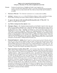 Minutes of the Meeting Of
