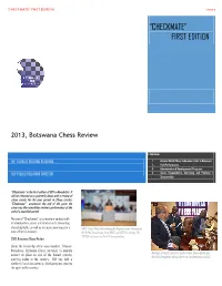 “CHECKMATE” FIRST EDITION Issue 1