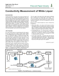 Conductivity Measurement of White Liquor
