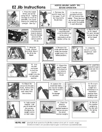 EZ Jib Instructions BEFORE OPERATION