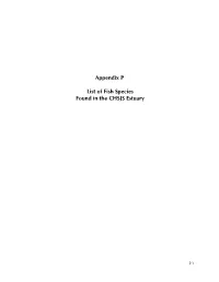 Fish Species List