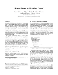 Gradual Typing for First-Class Classes∗