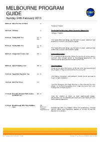 Melbourne Program Guide