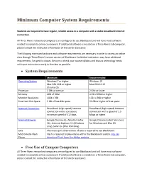 Minimum Computer System Requirements